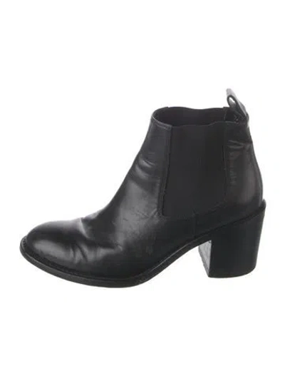 Pre-owned Jenni Kayne Leather Chelsea Boots In Black