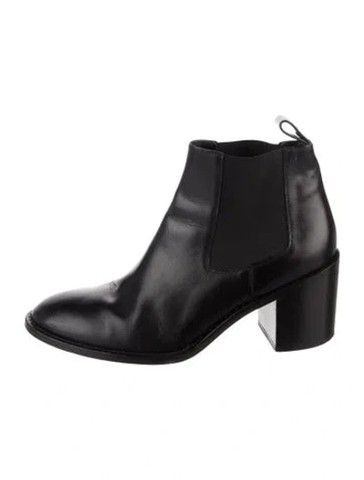 Pre-owned Jenni Kayne Leather Chelsea Boots In Black