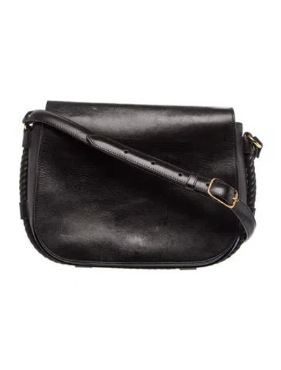 Pre-owned Jenni Kayne Leather Crossbody Bag In Black