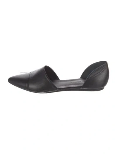 Pre-owned Jenni Kayne Leather D'orsay Flats In Black