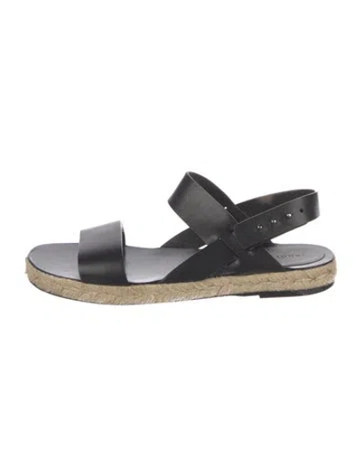 Pre-owned Jenni Kayne Leather Espadrilles In Black