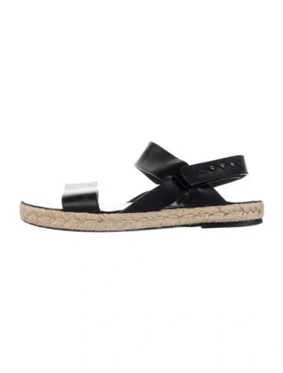 Pre-owned Jenni Kayne Leather Espadrilles In Black