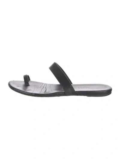 Pre-owned Jenni Kayne Leather Flats In Black/white