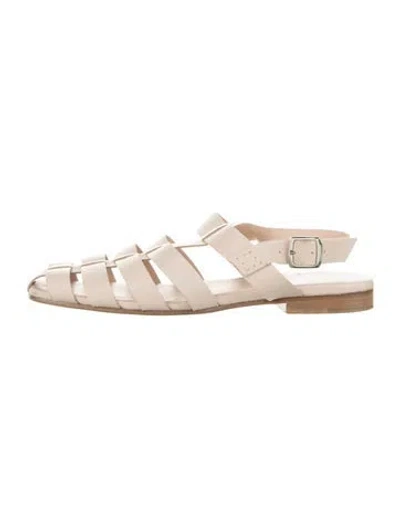Pre-owned Jenni Kayne Leather Flats In Neutrals