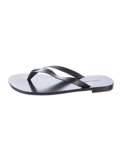 Pre-owned Jenni Kayne Leather Flip Flops In Blue
