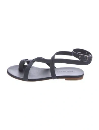 Pre-owned Jenni Kayne Leather Gladiator Sandals In Blue
