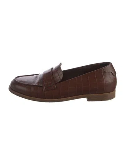 Pre-owned Jenni Kayne Leather Loafers In Brown