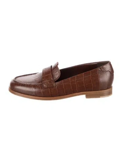 Pre-owned Jenni Kayne Leather Loafers In Brown