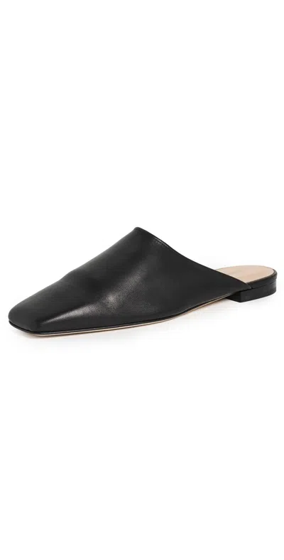 Jenni Kayne Leather Miller Mules Black