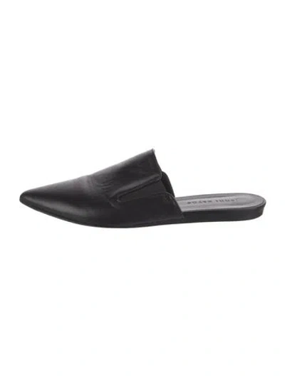 Pre-owned Jenni Kayne Leather Mules In Black