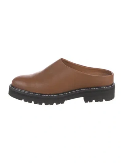 Pre-owned Jenni Kayne Leather Mules In Brown
