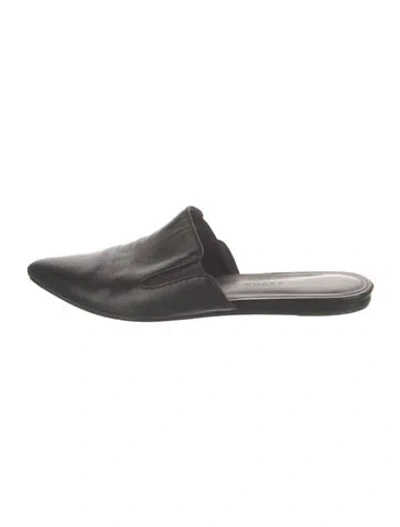 Pre-owned Jenni Kayne Leather Mules In Gray