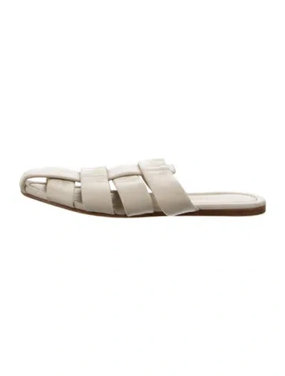 Pre-owned Jenni Kayne Leather Mules In Neutral