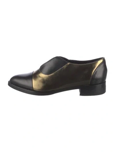 Pre-owned Jenni Kayne Leather Oxfords In Black