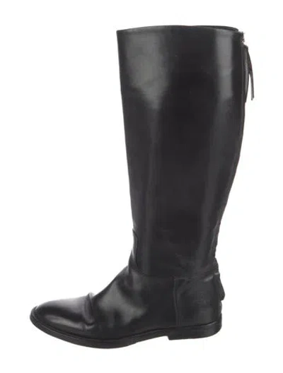 Pre-owned Jenni Kayne Leather Riding Boots In Black