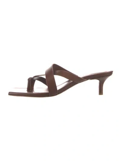 Pre-owned Jenni Kayne Leather Sandals In Brown