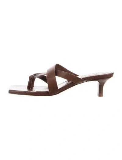 Pre-owned Jenni Kayne Leather Sandals In Brown