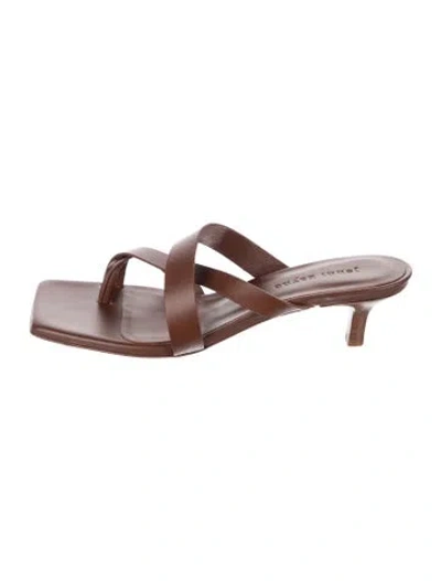 Pre-owned Jenni Kayne Leather Sandals In Brown