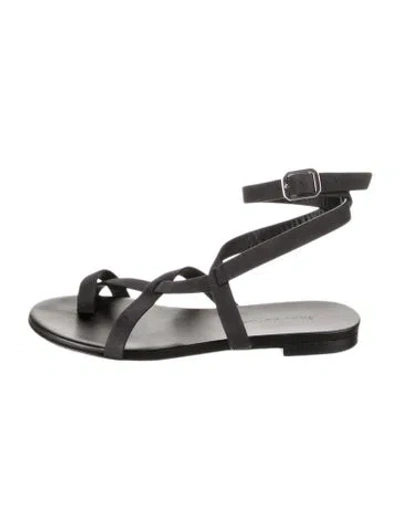 Pre-owned Jenni Kayne Leather Sandals In Silver