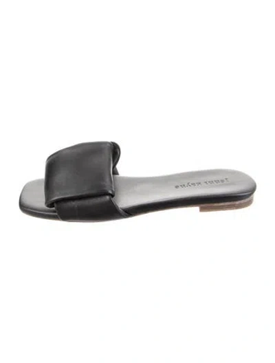 Pre-owned Jenni Kayne Leather Slides In Gray