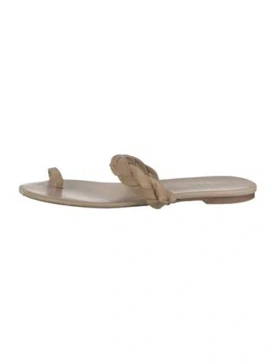 Pre-owned Jenni Kayne Leather Slides In Neutral