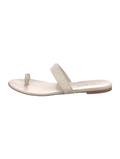 Pre-owned Jenni Kayne Leather Slides In Neutral