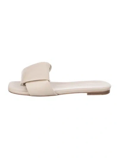 Pre-owned Jenni Kayne Leather Slides In Neutral
