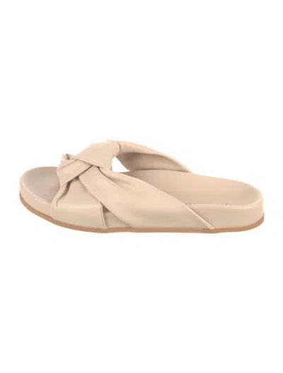 Pre-owned Jenni Kayne Leather Slides In Neutrals
