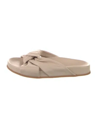 Pre-owned Jenni Kayne Leather Slides In Neutrals