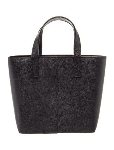 Pre-owned Jenni Kayne Leather Top Handle Bag In Black