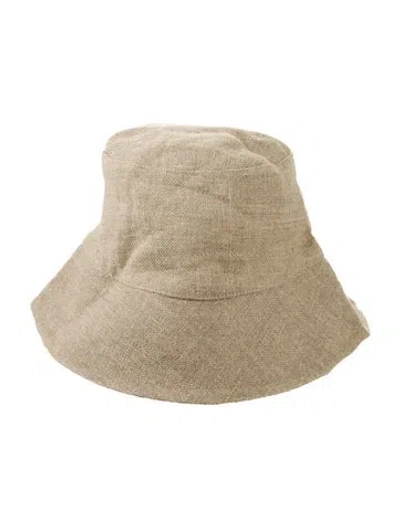 Pre-owned Jenni Kayne Leinen Hat  W/tags In Neutral
