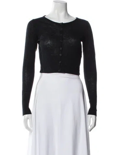 Pre-owned Jenni Kayne Linen Bateau Neckline Sweater In Gray