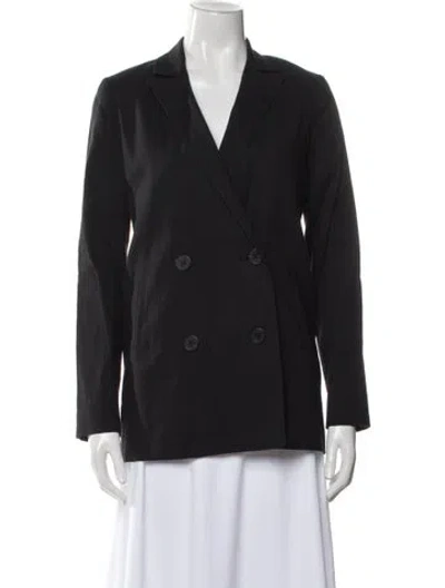 Pre-owned Jenni Kayne Linen Blazer In Black