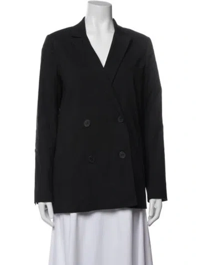 Pre-owned Jenni Kayne Linen Blazer In Black
