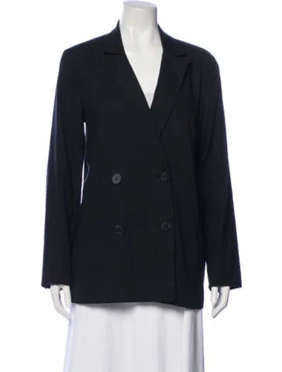 Pre-owned Jenni Kayne Linen Blazer In Blue