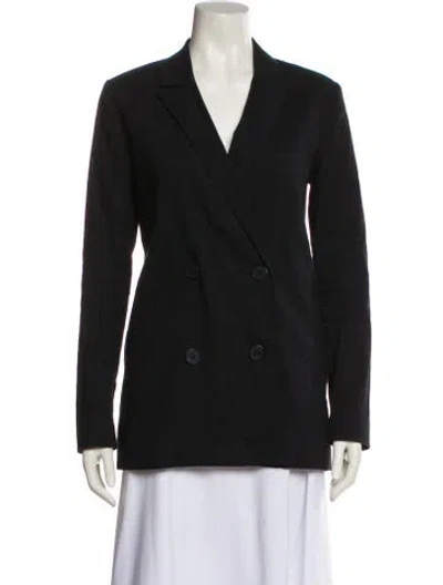 Pre-owned Jenni Kayne Linen Blazer In Blue