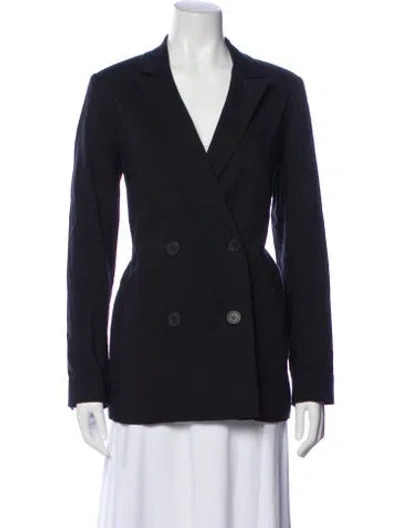 Pre-owned Jenni Kayne Linen Blazer In Blue