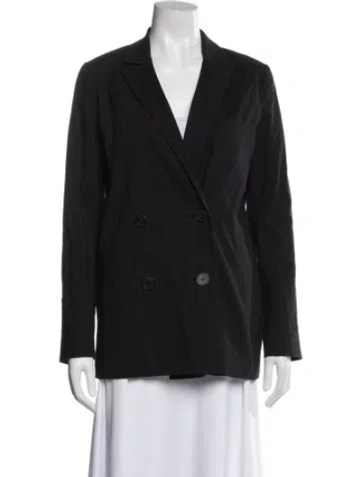Pre-owned Jenni Kayne Linen Blazer In Blue