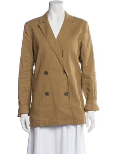 Pre-owned Jenni Kayne Linen Blazer In Brown