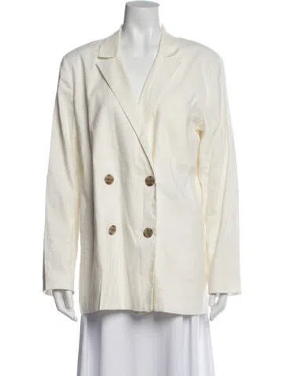 Pre-owned Jenni Kayne Linen Blazer In Neutral