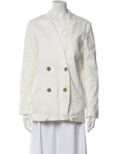 Pre-owned Jenni Kayne Linen Blazer In White