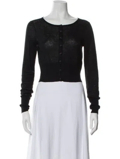 Pre-owned Jenni Kayne Linen Crew Neck Sweater In Black