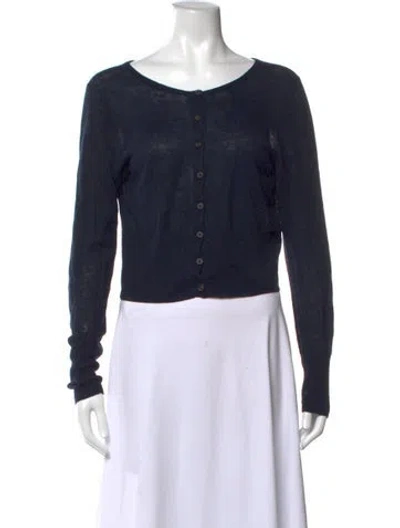 Pre-owned Jenni Kayne Linen Crew Neck Sweater In Black