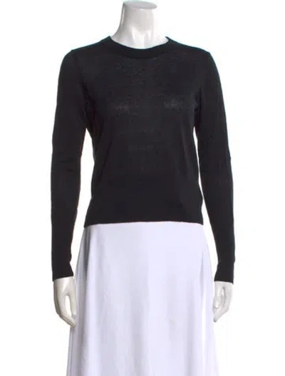 Pre-owned Jenni Kayne Linen Crew Neck Sweater In Grey