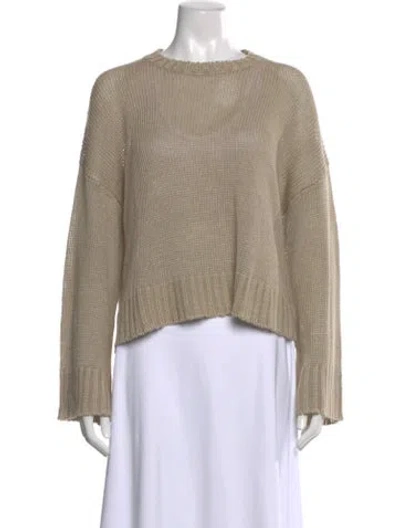 Pre-owned Jenni Kayne Linen Crew Neck Sweater In Neutral