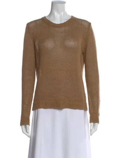 Pre-owned Jenni Kayne Linen Crew Neck Sweater In Neutral