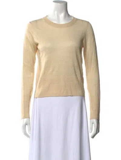 Pre-owned Jenni Kayne Linen Crew Neck Sweater In Neutral