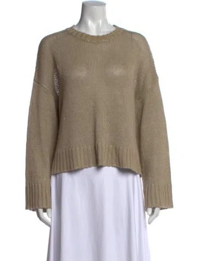 Pre-owned Jenni Kayne Linen Crew Neck Sweater In Neutral
