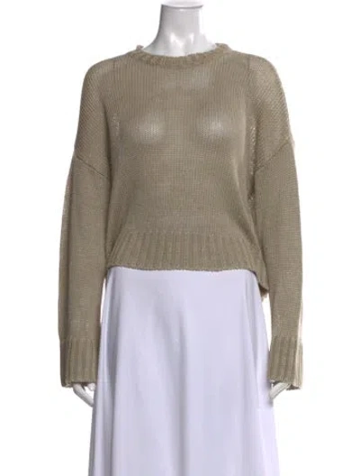 Pre-owned Jenni Kayne Linen Crew Neck Sweater In Neutrals