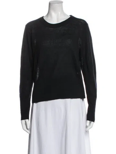 Pre-owned Jenni Kayne Linen Crew Neck Sweater W/ Tags In Black